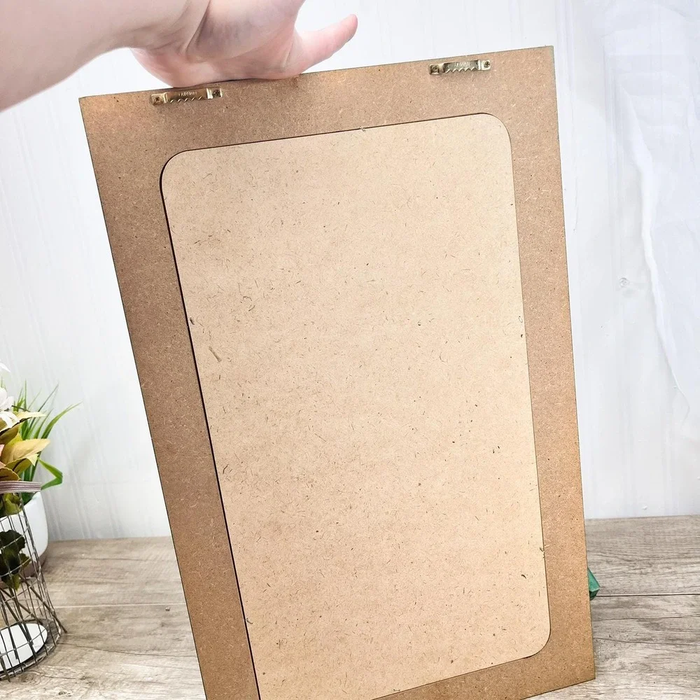 Green Wooden Heart Shelf and Mirror Set - Vintage Cottagecore Decor